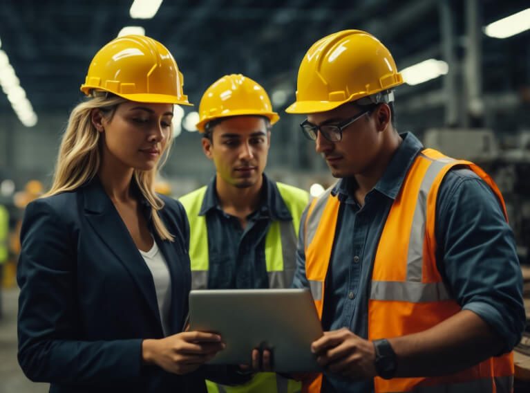 JCI professionals reviewing operations on site