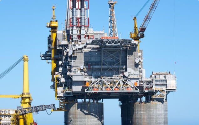 Offshore platform with marine support operations